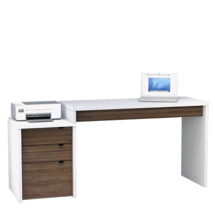 Βρες το Γραφείο Επαγγελματικό ArteLibre EDELWEISS Λευκό/Καρυδί Μοριοσανίδα 120x60x75cm σε μοναδική τιμή στο clickforshop.gr