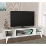 Έπιπλο Τηλεόρασης ArteLibre Samos Λευκό 120x35x40cm - Image 2