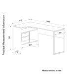 Γραφείο ArteLibre LOLA Φυσικό/Μαύρο 145x81x76cm - Image 2