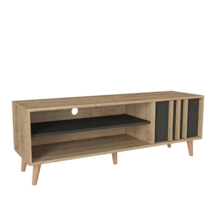 Βρες το Έπιπλο Τηλεόρασης ArteLibre ANDROS Φυσικό/Ανθρακί Μοριοσανίδα/Μελαμίνη 140x40x50cm σε μοναδική τιμή στο clickforshop.gr