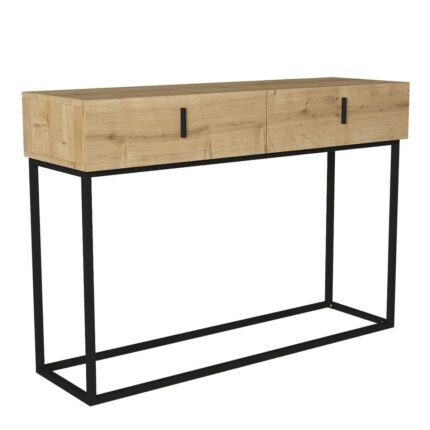 Βρες το Κονσόλα ArteLibre MYKONOS Φυσικό/Μαύρο Μοριοσανίδα/Μελαμίνη/Μέταλλο 120x37x84cm σε μοναδική τιμή στο clickforshop.gr