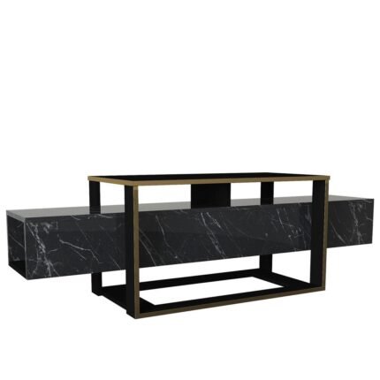 Βρες το Έπιπλο Τηλεόρασης ArteLibre LEVITHA Μαύρο Μοριοσανίδα/Μελαμίνη 160x50x46cm σε μοναδική τιμή στο clickforshop.gr