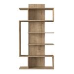 Βιβλιοθήκη ArteLibre JADE Φυσικό Μοριοσανίδα/Μελαμίνη 90x22x172cm - Image 2