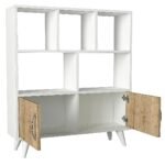 Βιβλιοθήκη ArteLibre SYMI Λευκό/Φυσικό Μοριοσανίδα/Μελαμίνη 90x22x105cm - Image 2