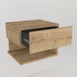 Κομοδίνο ArteLibre ABELL Φυσικό Μοριοσανίδα/Μελαμίνη 40x35x32cm - Image 2