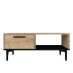 Βρες το Τραπεζάκι Σαλονιού ArteLibre BANNO Φυσικό/Μαύρο Μοριοσανίδα/Μελαμίνη 90x60x38cm σε μοναδική τιμή στο clickforshop.gr