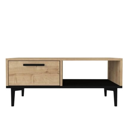 Βρες το Τραπεζάκι Σαλονιού ArteLibre BANNO Φυσικό/Μαύρο Μοριοσανίδα/Μελαμίνη 90x60x38cm σε μοναδική τιμή στο clickforshop.gr