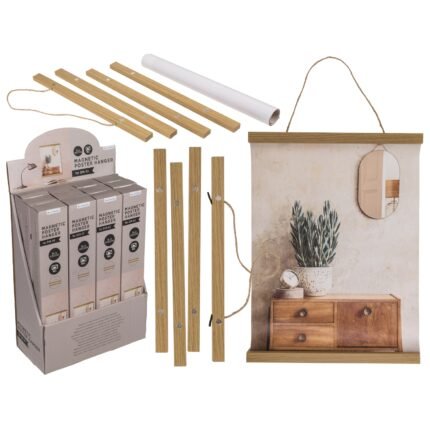 Βρες το Πλαίσιο Μαγνητικό Για A3 Αφίσες Φυσικό Ξύλο 30cm Με Jute Σχοινί Για Κρέμασμα Στον Τοίχο σε μοναδική τιμή στο clickforshop.gr