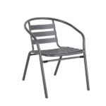 Πολυθρόνα Μεταλλική ArteLibre Uranus Γκρι 54x62x74cm - Image 2