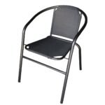 Πολυθρόνα Μεταλλική ArteLibre Moon Γκρι/Μαύρο 53x58x74cm - Image 2