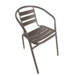 Πολυθρόνα Μεταλλική ArteLibre Uranus Καφέ 54x62x74cm - Image 2