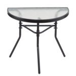 Βρες το Τραπέζι Κήπου Ημικυκλικό ArteLibre CELESTIAL Μαύρο Μέταλλο/Γυαλί 70x40x65cm σε μοναδική τιμή στο clickforshop.gr