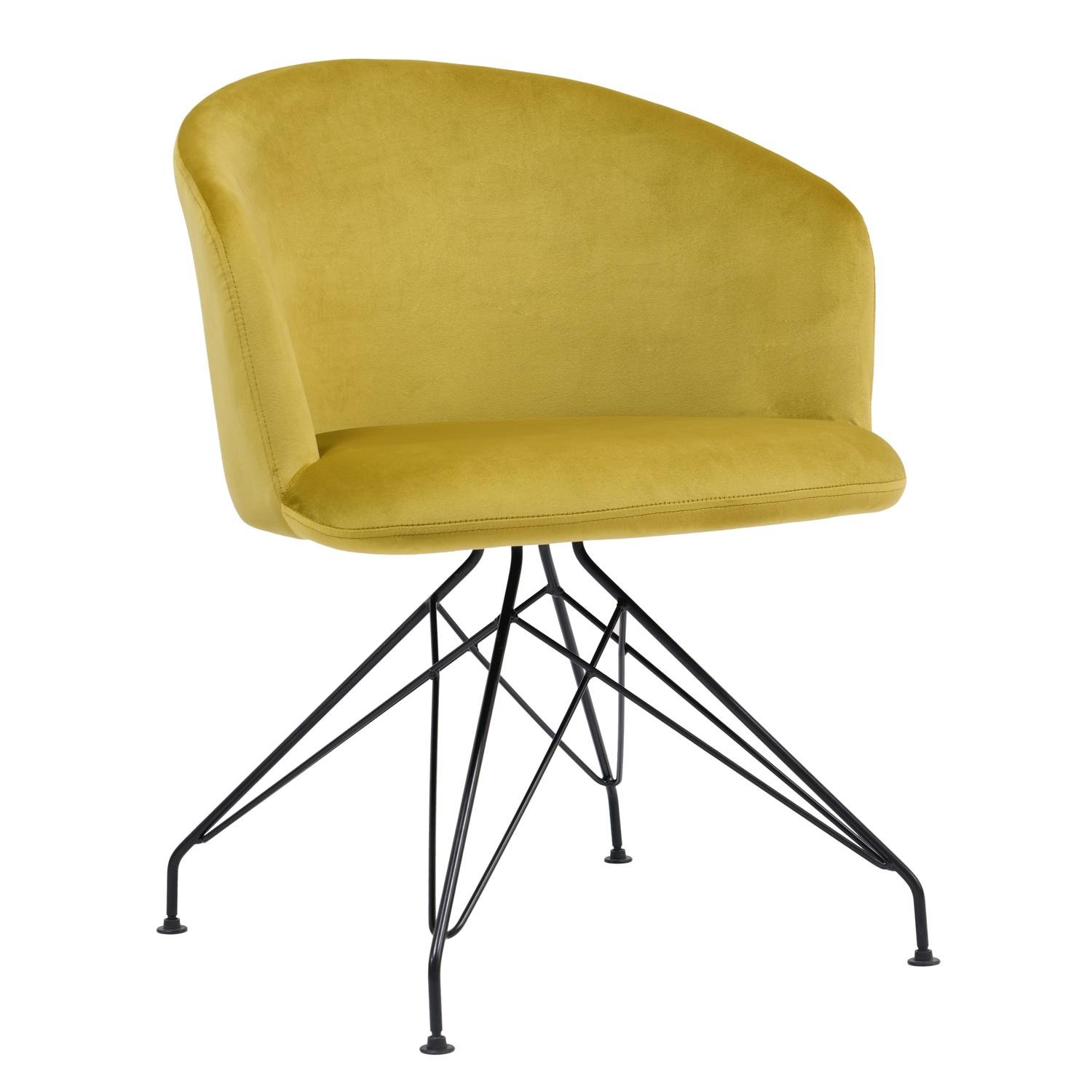 Πολυθρόνα ArteLibre JOHAN Κίτρινο Βελούδο/Μέταλλο 63x51x78cm Βρες το Πολυθρόνα ArteLibre JOHAN Κίτρινο Βελούδο/Μέταλλο 63x51x78cm σε μοναδική τιμή στο clickforshop.gr