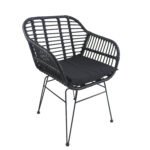 Βρες το Καρέκλα Κήπου ArteLibre ACTORIUS Μαύρο Μέταλλο/Rattan 57x53x81cm σε μοναδική τιμή στο clickforshop.gr