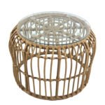 Βρες το Τραπεζάκι Κήπου ArteLibre ALBIUS Φυσικό Rattan/Μέταλλο/Γυαλί Φ50x35cm σε μοναδική τιμή στο clickforshop.gr