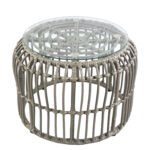 Βρες το Τραπεζάκι Κήπου ArteLibre ALBIUS Γκρι Rattan/Μέταλλο/Γυαλί Φ50x35cm σε μοναδική τιμή στο clickforshop.gr