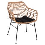 Βρες το Πολυθρόνα Κήπου ArteLibre AFINIUS Φυσικό/Μαύρο Rattan/Μέταλλο 58.5x60.5x80cm σε μοναδική τιμή στο clickforshop.gr