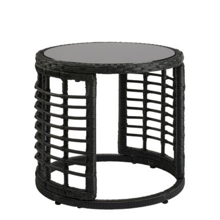 Βρες το Τραπεζάκι Κήπου ArteLibre AURIUS Μαύρο Rattan/Γυαλί Φ45x40cm σε μοναδική τιμή στο clickforshop.gr