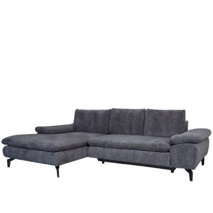 Βρες το Καναπές Κρεβάτι Γωνιακός ArteLibre Αριστερή Γωνία BANDERA Σκούρο Γκρι 263x168x84cm σε μοναδική τιμή στο clickforshop.gr