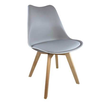 Βρες το Καρέκλα Τραπεζαρίας ArteLibre GROUGH Γκρι Ανοιχτό/Φυσικό PP/PU/Ξύλο 46x50x82cm σε μοναδική τιμή στο clickforshop.gr