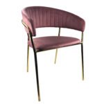 Βρες το Καρέκλα Τραπεζαρίας ArteLibre MINTHORNE Σάπιο Μήλο/Χρυσό Βελούδο/Μέταλλο 54x53x80cm σε μοναδική τιμή στο clickforshop.gr