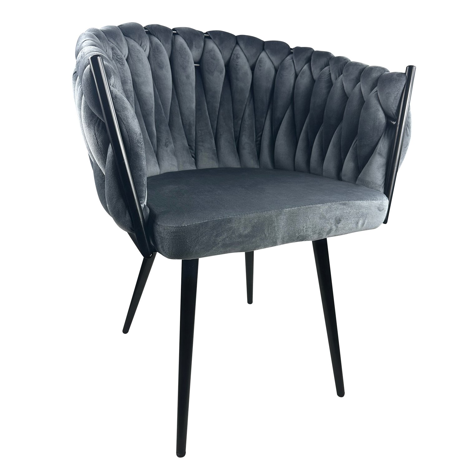 Καρέκλα Τραπεζαρίας ArteLibre JENNINGS Γκρι/Μαύρο Βελούδο/Μέταλλο 55x60x80cm Βρες το Καρέκλα Τραπεζαρίας ArteLibre JENNINGS Γκρι/Μαύρο Βελούδο/Μέταλλο 55x60x80cm σε μοναδική τιμή στο clickforshop.gr