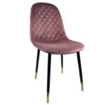 Βρες το Καρέκλα Τραπεζαρίας ArteLibre BEDFORD Σάπιο Μήλο/Μαύρο Βελούδο/Μέταλλο 53x44x86cm σε μοναδική τιμή στο clickforshop.gr