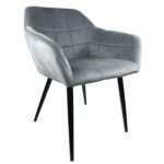 Βρες το Καρέκλα Τραπεζαρίας ArteLibre GRAHAM Γκρι/Μαύρο Βελούδο/Μέταλλο 57x43x82cm σε μοναδική τιμή στο clickforshop.gr