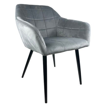 Βρες το Καρέκλα Τραπεζαρίας ArteLibre GRAHAM Γκρι/Μαύρο Βελούδο/Μέταλλο 57x43x82cm σε μοναδική τιμή στο clickforshop.gr