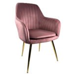 Βρες το Καρέκλα Τραπεζαρίας ArteLibre MYRTLE Σάπιο Μήλο/Χρυσό Βελούδο/Μέταλλο 57x43x82cm σε μοναδική τιμή στο clickforshop.gr