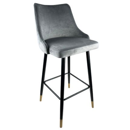Βρες το Σκαμπό Bar ArteLibre MANHATTAN Γκρι/Μαύρο Βελούδο/Μέταλλο 51x57x110cm σε μοναδική τιμή στο clickforshop.gr
