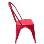 Καρέκλα ArteLibre Βιομηχανικού Τύπου Vintage TOLIKO Κόκκινο Μέταλλο 44x49x84cm - Image 2