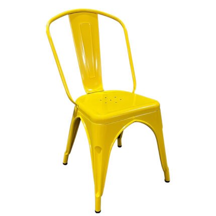 Βρες το Καρέκλα ArteLibre Βιομηχανικού Τύπου Vintage TOLIKO Κίτρινο Μέταλλο 44x49x84cm σε μοναδική τιμή στο clickforshop.gr