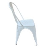 Καρέκλα ArteLibre Βιομηχανικού Τύπου Vintage TOLIKO Λευκό Μέταλλο 44x49x84cm - Image 2