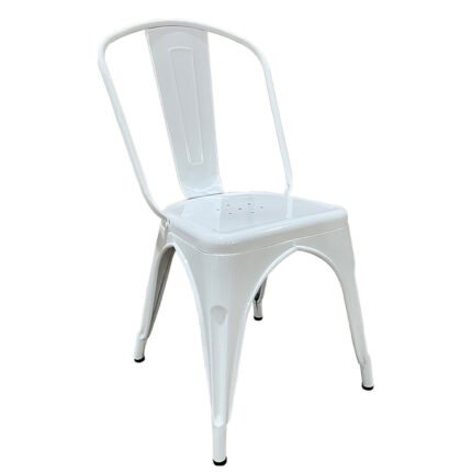 Βρες το Καρέκλα ArteLibre Βιομηχανικού Τύπου Vintage TOLIKO Λευκό Μέταλλο 44x49x84cm σε μοναδική τιμή στο clickforshop.gr
