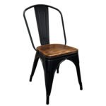 Βρες το Καρέκλα ArteLibre Βιομηχανικού Τύπου Vintage TOLIKO II Μαύρο Ματ/Καφέ Μέταλλο/Ξύλο 45x53x85cm σε μοναδική τιμή στο clickforshop.gr