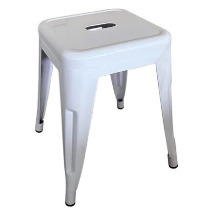 Βρες το Σκαμπό ArteLibre Βιομηχανικού Τύπου Vintage VELINO Λευκό Μέταλλο 38x38x45cm σε μοναδική τιμή στο clickforshop.gr