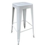 Βρες το Σκαμπό Bar ArteLibre Βιομηχανικού Τύπου Vintage SILANO Λευκό Μέταλλο 42x42x76cm σε μοναδική τιμή στο clickforshop.gr