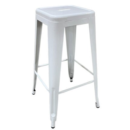 Βρες το Σκαμπό Bar ArteLibre Βιομηχανικού Τύπου Vintage SILANO Λευκό Μέταλλο 42x42x76cm σε μοναδική τιμή στο clickforshop.gr