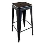 Βρες το Σκαμπό Bar ArteLibre Βιομηχανικού Τύπου Vintage SILANO Μαύρο Αντικέ Μέταλλο 42x42x76cm σε μοναδική τιμή στο clickforshop.gr