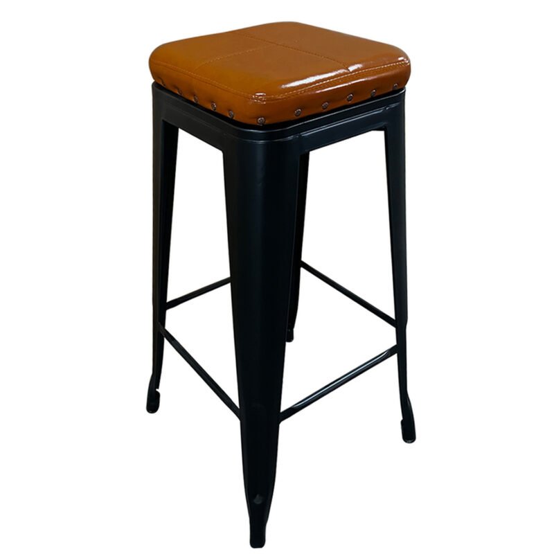 Βρες το Σκαμπό Bar ArteLibre Βιομηχανικού Τύπου Vintage SILANO III Μαύρο Ματ/Καφέ Μέταλλο/PU 43x43x78cm σε μοναδική τιμή στο clickforshop.gr