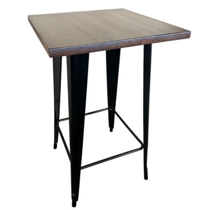 Βρες το Τραπέζι Bar ArteLibre Βιομηχανικού Τύπου Vintage ARTEKTO Μαύρο/Καφέ Μέταλλο/Ξύλο 60x60x103cm σε μοναδική τιμή στο clickforshop.gr