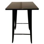 Τραπέζι Bar ArteLibre Βιομηχανικού Τύπου Vintage ARTEKTO Μαύρο Μέταλλο/Ξύλο 60x60x103cm - Image 2