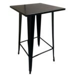 Βρες το Τραπέζι Bar ArteLibre Βιομηχανικού Τύπου Vintage ARTEKTO Μαύρο Αντικέ Μέταλλο/Ξύλο 60x60x103cm σε μοναδική τιμή στο clickforshop.gr