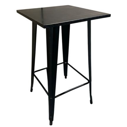 Βρες το Τραπέζι Bar ArteLibre Βιομηχανικού Τύπου Vintage ARTEKTO Μαύρο Αντικέ Μέταλλο/Ξύλο 60x60x103cm σε μοναδική τιμή στο clickforshop.gr