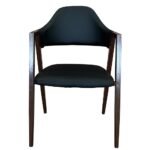 Καρέκλα Τραπεζαρίας ArteLibre SOLANA Μαύρο/Καρυδί PU/Μέταλλο 51x51x81cm - Image 2