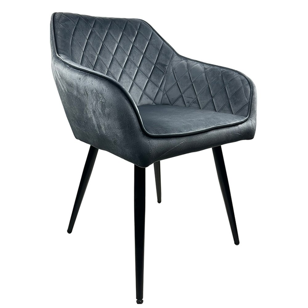 Καρέκλα Τραπεζαρίας ArteLibre FLORENCIA Γκρι/Μαύρο Βελούδο/Μέταλλο 56x60x81cm Βρες το Καρέκλα Τραπεζαρίας ArteLibre FLORENCIA Γκρι/Μαύρο Βελούδο/Μέταλλο 56x60x81cm σε μοναδική τιμή στο clickforshop.gr