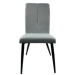 Καρέκλα Τραπεζαρίας ArteLibre FANDANGO Γκρι/Μαύρο Ύφασμα/Μέταλλο 43x56x97cm - Image 2