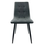 Καρέκλα Τραπεζαρίας ArteLibre YUCATAN Ανθρακί PU/Μέταλλο 44x55x86cm - Image 2