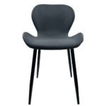 Καρέκλα Τραπεζαρίας ArteLibre RIOJA Γκρι/Μαύρο Ύφασμα/Μέταλλο 46x50x80cm - Image 2